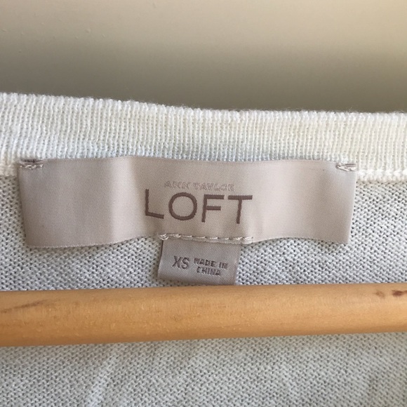 NWOT Loft Lightweight Navy & White Stripe Spring Summer Nautical Sweater XS - Picture 3 of 6